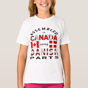 Camiseta Ensamblado en Canadá Usando Piezas Danesas de Niña