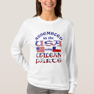 Camiseta Ensamblado en EE. UU. Con Partes Chilenas Mujer 