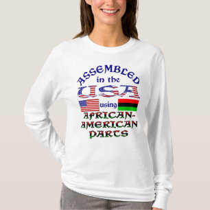 Camiseta Ensamblado en EE. UU. con piezas afroamericanas