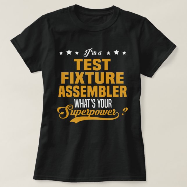 Camiseta Ensamblador de fijación de pruebas (Diseño del anverso)