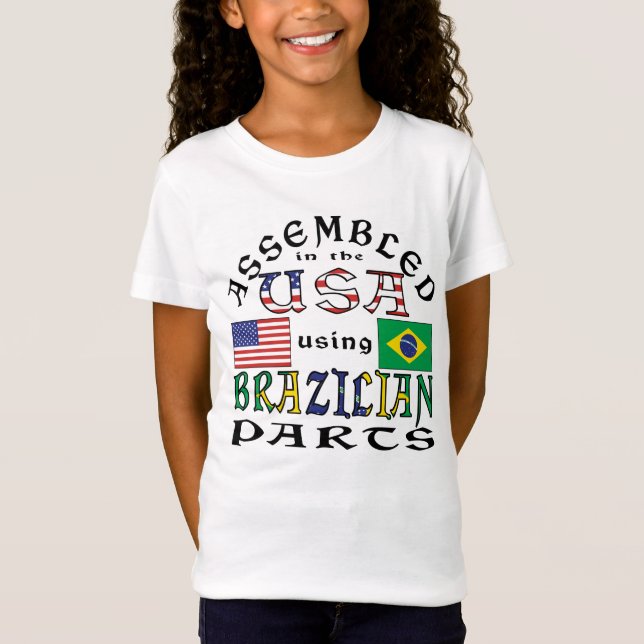 Camiseta Ensamblados en EE.UU. usando piezas brasileñas (Anverso)