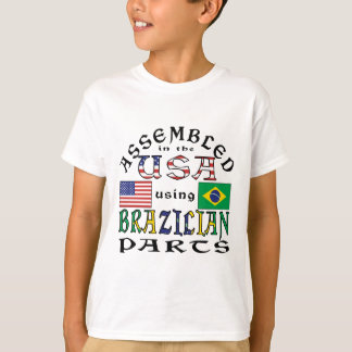Camiseta Ensamblados en EE.UU. usando piezas brasileñas