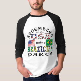 Camiseta Ensamblados en EE.UU. usando piezas brasileñas