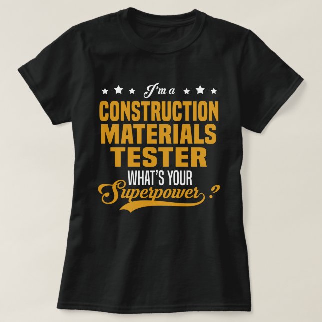 Camiseta Ensayo de materiales de construcción (Diseño del anverso)