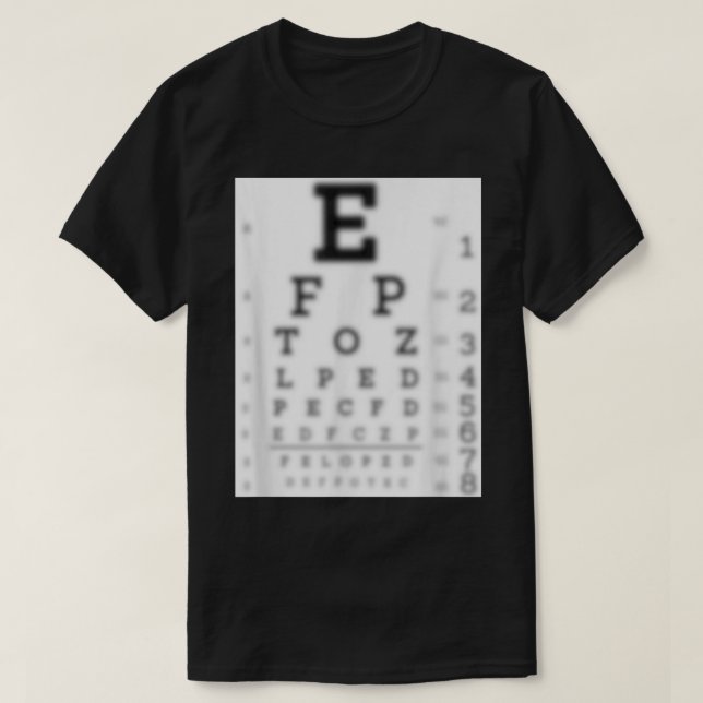 CAMISETA ENSAYO DE VISIÓN DE GRÁFICO DE OJOS BLURRY CHISTE  (Diseño del anverso)