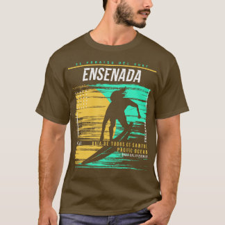 Camiseta Ensenada México Vintage Surfer Beach