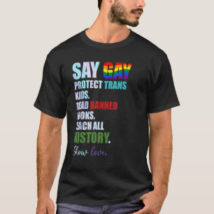 Camiseta Enseñan libros prohibidos para los niños transexua