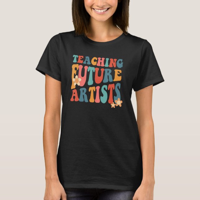 Camiseta Enseñando a futuros artistas profesores retro estu (Anverso)