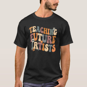 Camiseta Enseñando a futuros artistas retro estudiantes