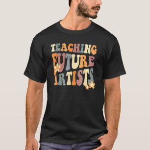 Camiseta Enseñando a futuros artistas retro estudiantes