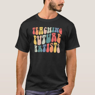 Camiseta Enseñando a Futuros Artistas Retro Groovy Vida de