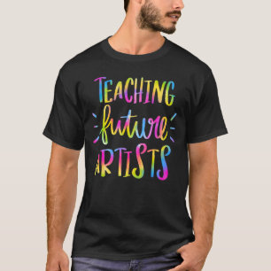 Camiseta Enseñando a futuros artistas Retro Maestra Groovy 