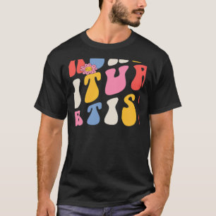Camiseta Enseñando A Los Futuros Artistas Groovy Retro De V