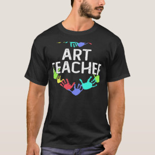 Camiseta Enseñando a los futuros artistas retro profesor a