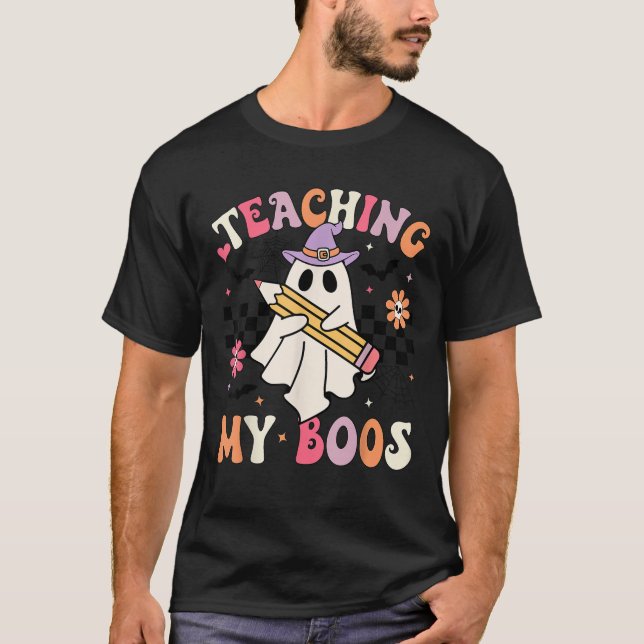 Camiseta Enseñando a mi profesor Boos fantasma lindo profes (Anverso)