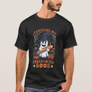 Camiseta Enseñando a mis duendes Halloween Maestra de jardí
