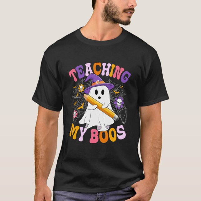 Camiseta Enseñando a mis maestros Boos Fantasma Groovy Hall (Anverso)