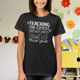 Camiseta Enseñando al maestro más lindo con copas de nieve