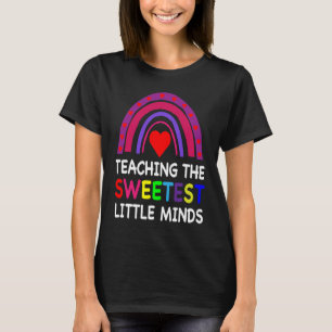 Camiseta Enseñando Al Profesor De Mentes Pequeñas Más Dulce