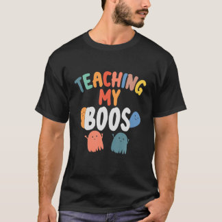 Camiseta Enseñando mi Boos Halloween Escuela de Maestros Ha