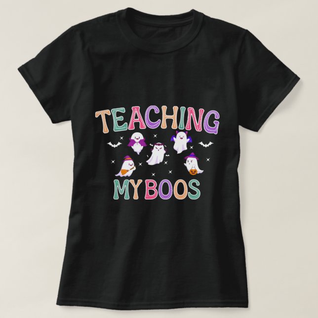 Camiseta enseñando mi libro Día de Apreciación de Maestros (Diseño del anverso)