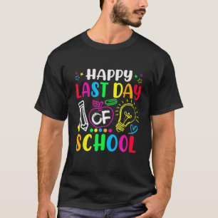 Camiseta Enseñando Vacaciones De Verano Feliz Último Día De