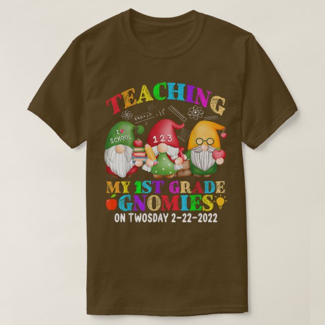 Camiseta Enseñanza 1er Grado El 22 De Febrero 22  (Diseño del anverso)