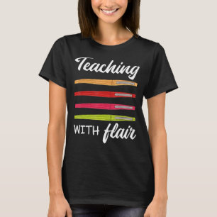 Camiseta Enseñanza con el Colorf del Educador de la Escuela