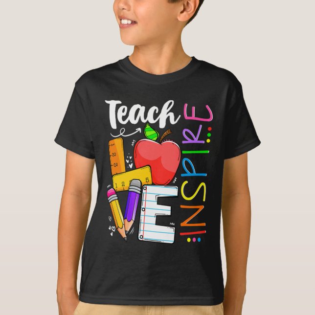 Camiseta Enseñanza Cuta Amor E Inspirar A Los Hombres Maest (Anverso)