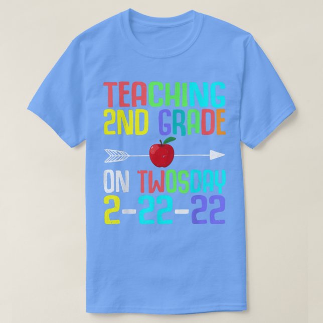Camiseta Enseñanza de 2º Grado El Twosday 2222 22 Febrero  (Diseño del anverso)