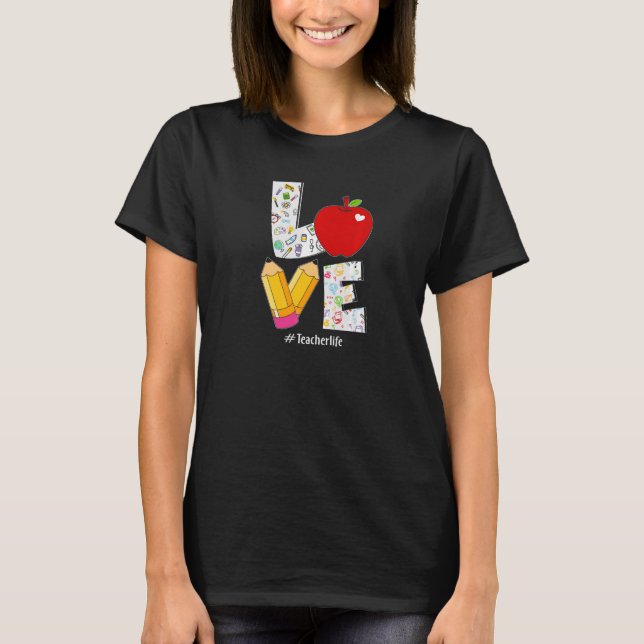 Camiseta Enseñanza de AMOR, A los profesores les encanta en (Anverso)