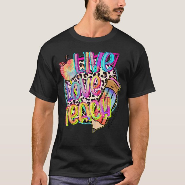 Camiseta Enseñanza de amor en vivo para profesores de Apple (Anverso)