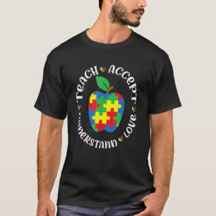 Camiseta Enseñanza de autismo para conciencia aceptan compr