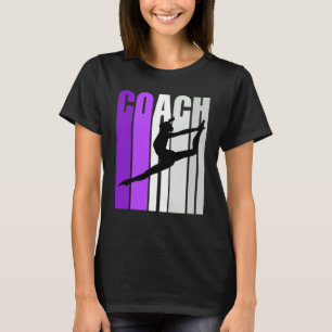 Camiseta Enseñanza de instructores de danza morada retro