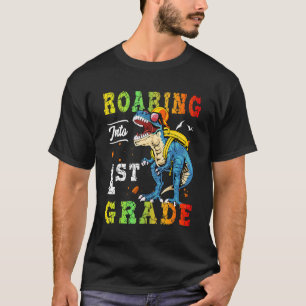 Camiseta Enseñanza de primer grado de dinosaurio pre K