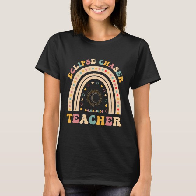 Camiseta Enseñanza de profesores de eclipse solar 2024 Abri (Anverso)