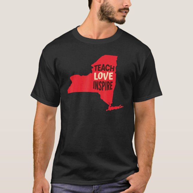 Camiseta Enseñanza de profesores de Nueva York, amor, inspi (Anverso)