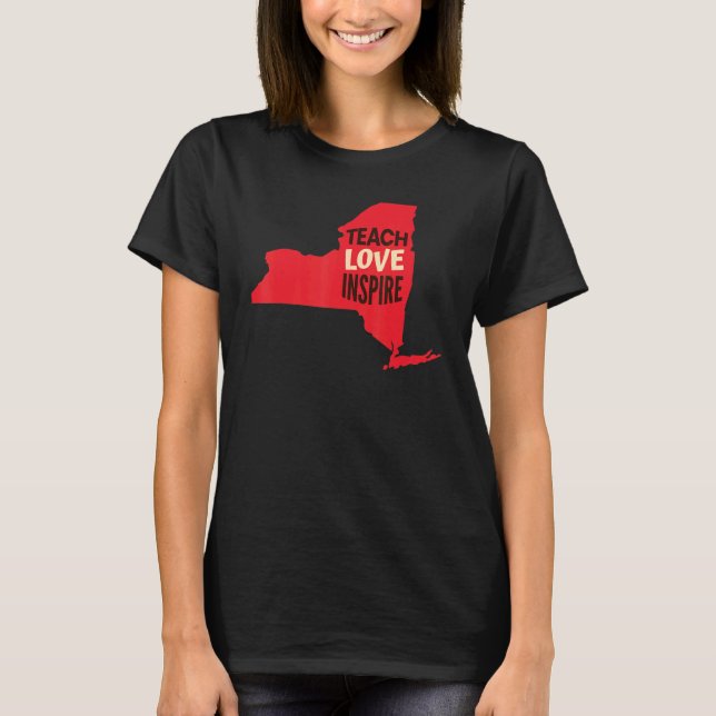 Camiseta Enseñanza de profesores de Nueva York, amor, inspi (Anverso)