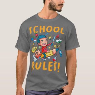 Camiseta Enseñanza de reglas escolares primero daz de la es