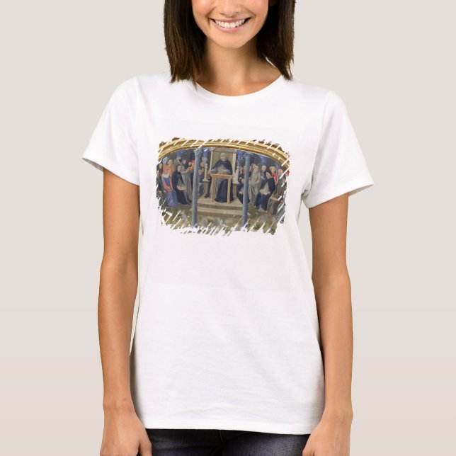 Camiseta Enseñanza de St. Thomas Aquinas (petróleo en el pa (Anverso)