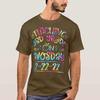 Camiseta Enseñanza de tercer grado El 22222 profesores grac