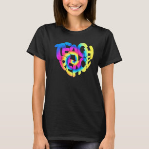Camiseta Enseñanza de tinte para el corazón de la paz Inspi