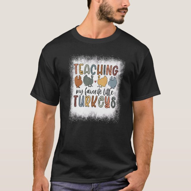 Camiseta Enseñanza educativa de mis pequeños pavos gracias (Anverso)