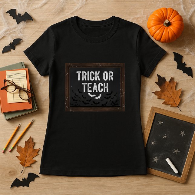 Camiseta Enseñanza elemental Halloween Trick O Teach (Subido por el creador)
