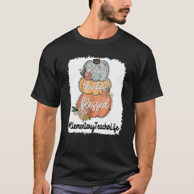 Camiseta Enseñanza Elemental Vida Agradecida Agradecido (Anverso)