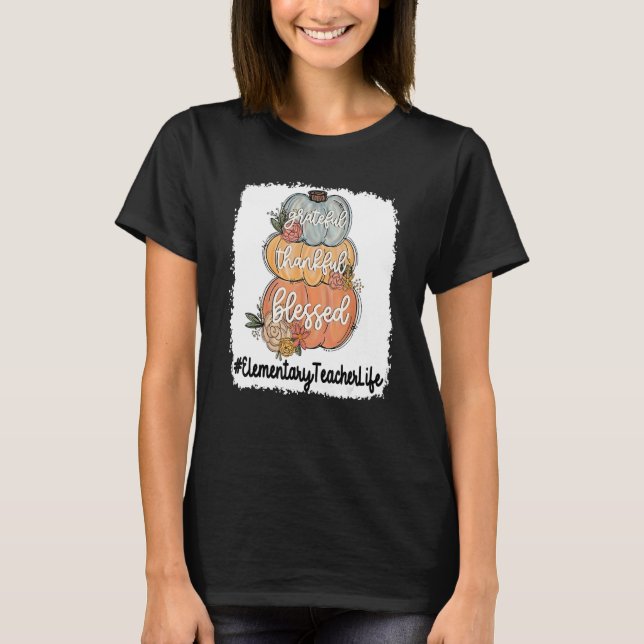 Camiseta Enseñanza Elemental Vida Agradecida Agradecido (Anverso)