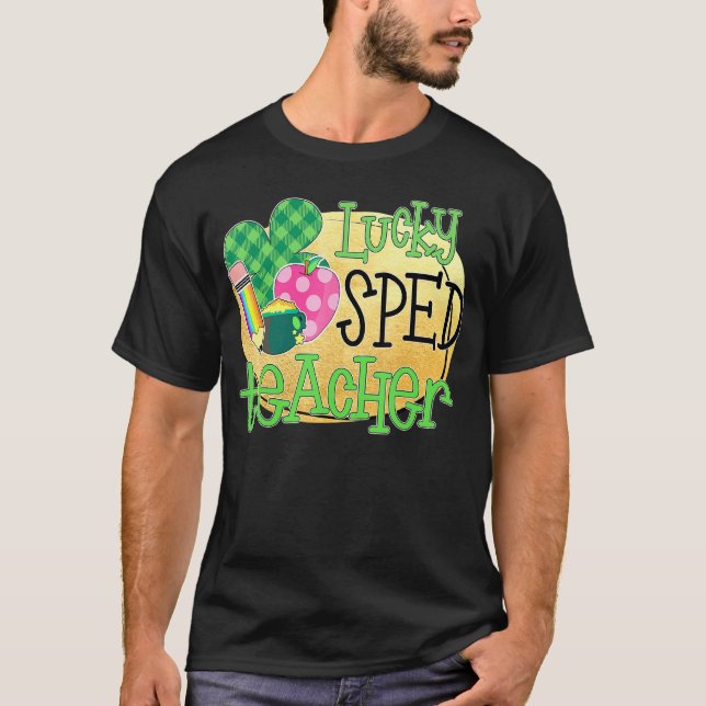 Camiseta Enseñanza especial del profesor con suerte St Patr (Anverso)