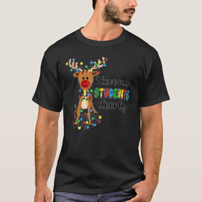 Camiseta Enseñanza Feliz Navidad Amo a mis estudiantes. (Anverso)
