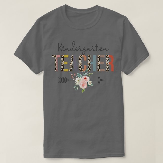 Camiseta Enseñanza infantil L de leopardo (Diseño del anverso)