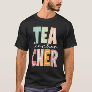 Camiseta Enseñanza multicolor retro de la escuela de jardin